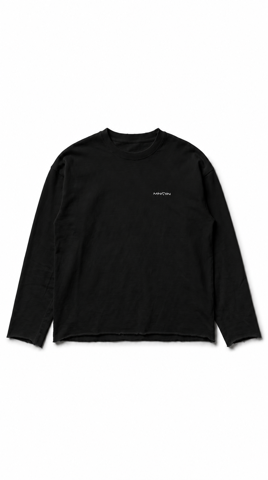 RAW EDGE LONGSLEEWE_03 — BLACK